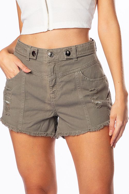Shorts Cintura Alta Verde