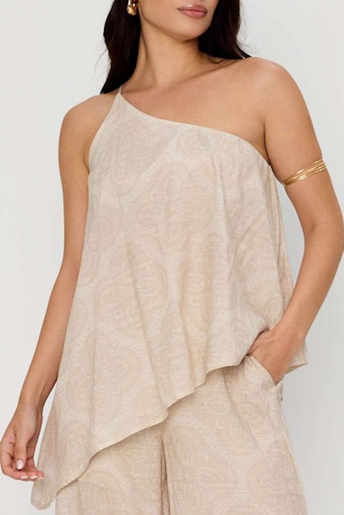 AGR BLUSA ASSIMET LACE SUMMER ECRU